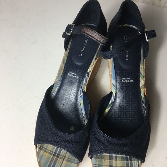 Rockport by Adidas sandals wedge cork SZ 10.5 - Picture 6 of 12